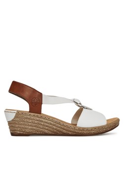 Rieker Sandały 624H6-81 Biały ze sklepu MODIVO w kategorii Espadryle damskie - zdjęcie 182652802