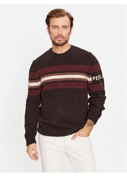 Pepe Jeans Sweter Scott PM702370 Brązowy Regular Fit ze sklepu MODIVO w kategorii Swetry męskie - zdjęcie 182652812