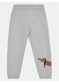 Mini Rodini Spodnie dresowe Dog 2473014394 Szary Regular Fit ze sklepu MODIVO w kategorii Spodnie chłopięce - zdjęcie 182652813