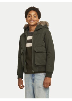 Jack&Jones Junior Kurtka zimowa 12258512 Zielony Regular Fit ze sklepu MODIVO w kategorii Kurtki chłopięce - zdjęcie 182653300