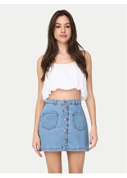 ONLY Top Lou 15342566 Biały Cropped Fit ze sklepu MODIVO w kategorii Bluzki damskie - zdjęcie 182653314