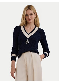 LAUREN RALPH LAUREN Sweter 200957479002 Granatowy Regular Fit ze sklepu MODIVO w kategorii Swetry damskie - zdjęcie 182653381