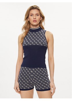 Guess Sweter Lise W3YR26 Z37K0 Granatowy Regular Fit ze sklepu MODIVO w kategorii Bluzki damskie - zdjęcie 182653634