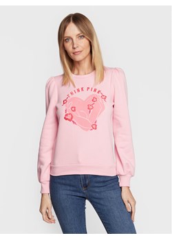 NAF NAF Bluza Michelle THNS22A Różowy Regular Fit ze sklepu MODIVO w kategorii Bluzy damskie - zdjęcie 182653703