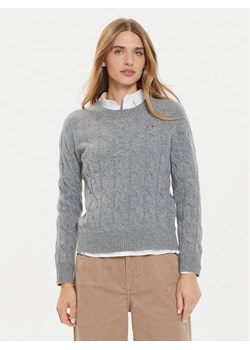 Tommy Hilfiger Sweter WW0WW43586 Szary Regular Fit ze sklepu MODIVO w kategorii Swetry damskie - zdjęcie 182653704