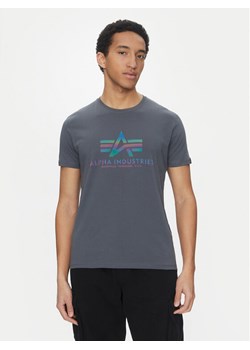 Alpha Industries T-Shirt Basic 100501 Szary Regular Fit ze sklepu MODIVO w kategorii T-shirty męskie - zdjęcie 182653711