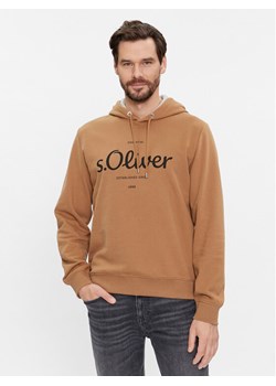 s.Oliver Bluza 2135751 Brązowy Regular Fit ze sklepu MODIVO w kategorii Bluzy męskie - zdjęcie 182653730