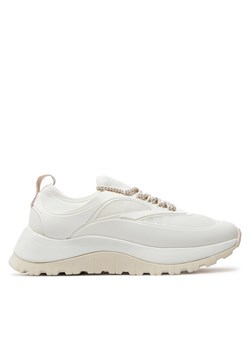 Calvin Klein Sneakersy Runner Lace Up Caging HW0HW01900 Biały ze sklepu MODIVO w kategorii Buty sportowe damskie - zdjęcie 182653920