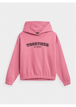 4F Bluza 4FJAW23TSWSF639 Różowy Regular Fit ze sklepu MODIVO w kategorii Bluzy dziewczęce - zdjęcie 182653960