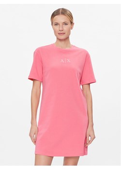 Armani Exchange Sukienka codzienna 3DYA89 YJFHZ 14BH Różowy Regular Fit ze sklepu MODIVO w kategorii Sukienki - zdjęcie 182654361