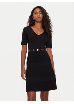 Morgan Sukienka dzianinowa 242-RMEY Czarny Slim Fit ze sklepu MODIVO w kategorii Sukienki - zdjęcie 182654374