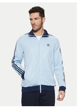 adidas Bluza adicolor Classics Beckenbauer JP2521 Błękitny Slim Fit ze sklepu MODIVO w kategorii Bluzy męskie - zdjęcie 182654602
