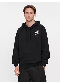 Hugo Bluza Dammico 50509184 Czarny Relaxed Fit ze sklepu MODIVO w kategorii Bluzy męskie - zdjęcie 182654733