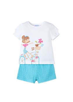 Mayoral Komplet t-shirt i spodenki 3211 Niebieski Regular Fit ze sklepu MODIVO w kategorii Komplety dziewczęce - zdjęcie 182654874