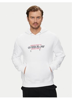 Guess Jeans Bluza M4YQ23 K9V31 Biały Classic Fit ze sklepu MODIVO w kategorii Bluzy męskie - zdjęcie 182654882