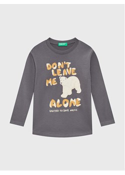 United Colors Of Benetton Bluzka 3YN4G106D Szary Regular Fit - id: 0000301250531 - marki United Colors Of Benetton - 182655014 United Colors Of Benetton Bluzka 3YN4G106D Szary Regular Fit ze sklepu MODIVO w kategorii T-shirty chłopięce - zdjęcie 182655014