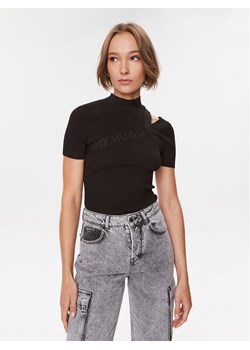 Hugo Bluzka Sliqueta 50500764 Czarny Slim Fit ze sklepu MODIVO w kategorii Bluzki damskie - zdjęcie 182655052