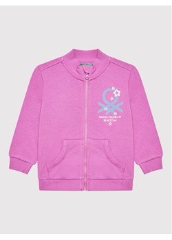 United Colors Of Benetton Bluza 3J70G500V Różowy Regular Fit ze sklepu MODIVO w kategorii Bluzy dziewczęce - zdjęcie 182655424