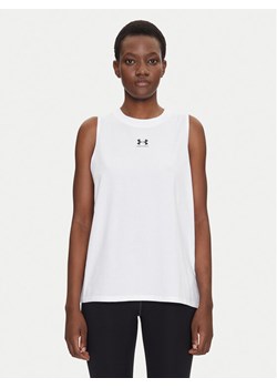 Under Armour Koszulka techniczna Rival Muscle 1383659 Biały Regular Fit ze sklepu MODIVO w kategorii Bluzki damskie - zdjęcie 182655431