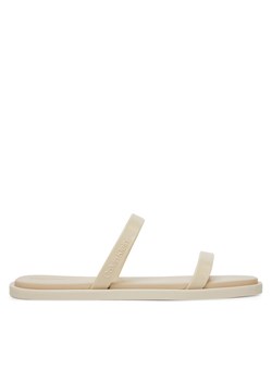 Calvin Klein Klapki Double Bar Slide - Jelly HW0HW02417 Écru ze sklepu MODIVO w kategorii Klapki damskie - zdjęcie 182655510