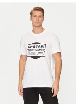 G-Star Raw T-Shirt Originals D25443-8415 Biały Regular Fit ze sklepu MODIVO w kategorii T-shirty męskie - zdjęcie 182655771