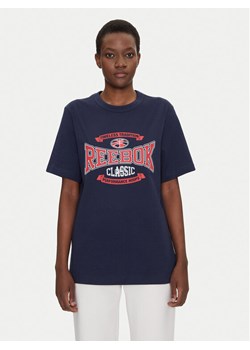 Reebok T-Shirt 100220202 Granatowy Relaxed Fit ze sklepu MODIVO w kategorii T-shirty męskie - zdjęcie 182655772