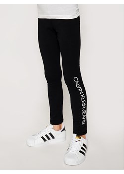 Calvin Klein Jeans Legginsy Logo IG0IG00740 Czarny Slim Fit ze sklepu MODIVO w kategorii Spodnie chłopięce - zdjęcie 182655822