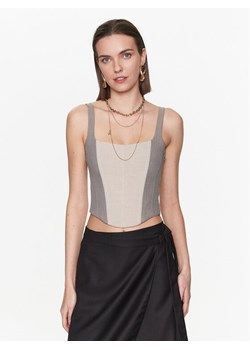 Patrizia Pepe Top 8C0589/A215-F1PZ Beżowy Slim Fit ze sklepu MODIVO w kategorii Bluzki damskie - zdjęcie 182655880