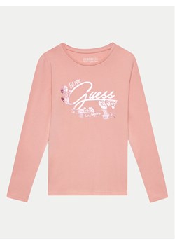 Guess Bluzka J4YI36 K6YW4 Różowy Regular Fit ze sklepu MODIVO w kategorii Bluzki dziewczęce - zdjęcie 182656074