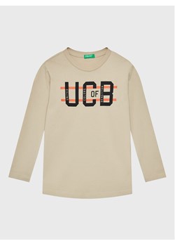 United Colors Of Benetton Bluzka 3I1XC105U Beżowy Regular Fit ze sklepu MODIVO w kategorii T-shirty chłopięce - zdjęcie 182656220