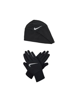 Nike Zestaw Czapka i Rękawiczki N1000594 Czarny ze sklepu MODIVO w kategorii Komplety czapka i szalik damskie - zdjęcie 182656272