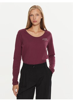 Tommy Hilfiger Bluzka UW0UW05224 Fioletowy Regular Fit ze sklepu MODIVO w kategorii Bluzki damskie - zdjęcie 182656473
