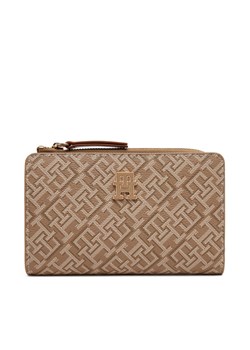Tommy Hilfiger Duży Portfel Damski Th Monoplay Leather Med 7 Wallet AW0AW17417 Brązowy ze sklepu MODIVO w kategorii Portfele damskie - zdjęcie 182656480