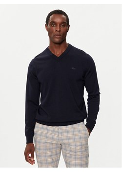 Lacoste Sweter AH1990 Granatowy Regular Fit ze sklepu MODIVO w kategorii Swetry męskie - zdjęcie 182656723