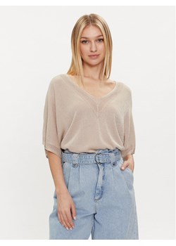 Morgan Bluzka 241-MCHRIS Beżowy Relaxed Fit ze sklepu MODIVO w kategorii Bluzki damskie - zdjęcie 182656803