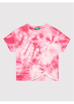United Colors Of Benetton T-Shirt 3085C104S Różowy Regular Fit ze sklepu MODIVO w kategorii Bluzki dziewczęce - zdjęcie 182657160