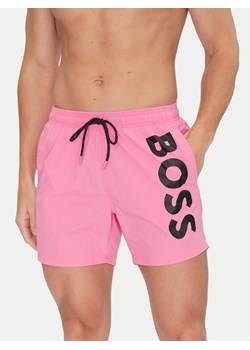 BOSS Szorty kąpielowe Octopus 50514502 Różowy Regular Fit ze sklepu MODIVO w kategorii Kąpielówki - zdjęcie 182657530