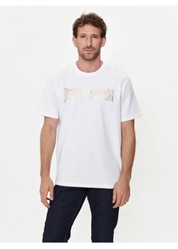 Just Cavalli T-Shirt 76OAHG15 Biały Regular Fit ze sklepu MODIVO w kategorii T-shirty męskie - zdjęcie 182657552