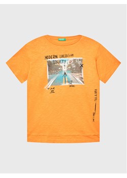 United Colors Of Benetton T-Shirt 3BR4C10AD Pomarańczowy Regular Fit ze sklepu MODIVO w kategorii T-shirty chłopięce - zdjęcie 182657630