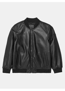Guess Kurtka z imitacji skóry L5RL08 WH2J0 Czarny Regular Fit ze sklepu MODIVO w kategorii Kurtki chłopięce - zdjęcie 182657781