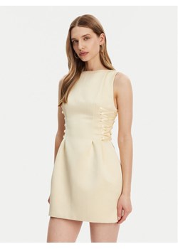 Elisabetta Franchi Sukienka koktajlowa AB-772-51E2-DC7 Żółty Slim Fit ze sklepu MODIVO w kategorii Sukienki - zdjęcie 182657931