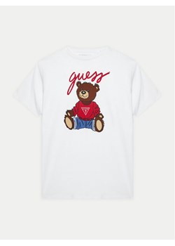 Guess T-Shirt H4BJ06 I3Z14 Biały Regular Fit ze sklepu MODIVO w kategorii Bluzki dziewczęce - zdjęcie 182658121