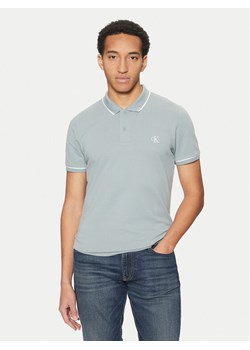 Calvin Klein Jeans Polo J30J315603 Niebieski Slim Fit ze sklepu MODIVO w kategorii T-shirty męskie - zdjęcie 182658261