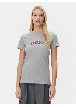 BOSS T-Shirt C_Elogo_5 50501139 Szary Regular Fit ze sklepu MODIVO w kategorii Bluzki damskie - zdjęcie 182658282
