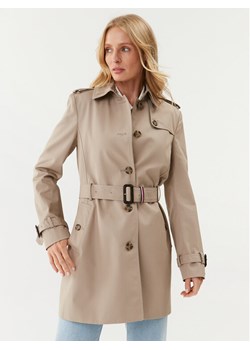 Tommy Hilfiger Trencz Heritage Single WW0WW24966 Beżowy Regular Fit ze sklepu MODIVO w kategorii Płaszcze damskie - zdjęcie 182658290