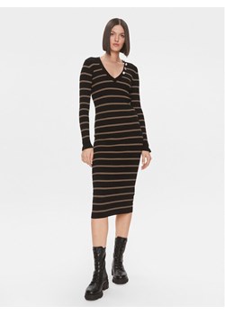 Liu Jo Sukienka dzianinowa MF3003 MS99E Czarny Slim Fit ze sklepu MODIVO w kategorii Sukienki - zdjęcie 182658361