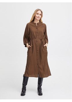 Fransa Sukienka koszulowa 20612435 Brązowy Relaxed Fit ze sklepu MODIVO w kategorii Sukienki - zdjęcie 182658422