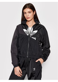 adidas Bluza adicolor Split Trefoil Track HC7056 Czarny Relaxed Fit ze sklepu MODIVO w kategorii Bluzy damskie - zdjęcie 182658741