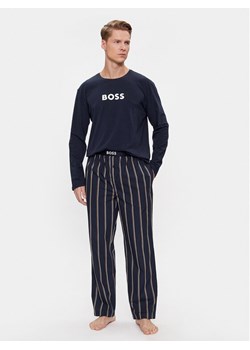 Boss Piżama Easy 50488084 Granatowy Regular Fit ze sklepu MODIVO w kategorii Piżamy męskie - zdjęcie 182658751