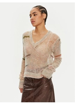 Patrizia Pepe Sweter 8K0228 K178-YA23 Beżowy Regular Fit ze sklepu MODIVO w kategorii Swetry damskie - zdjęcie 182658902